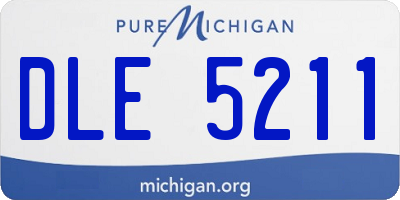 MI license plate DLE5211