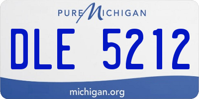 MI license plate DLE5212