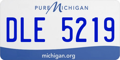 MI license plate DLE5219