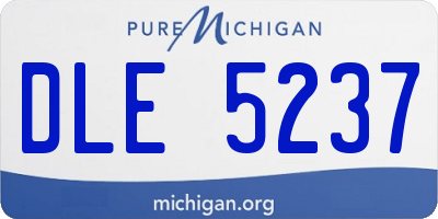 MI license plate DLE5237