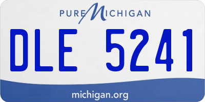 MI license plate DLE5241
