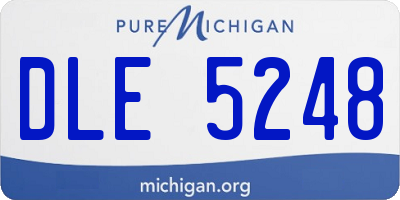 MI license plate DLE5248