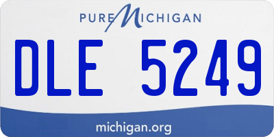 MI license plate DLE5249