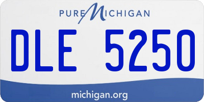 MI license plate DLE5250