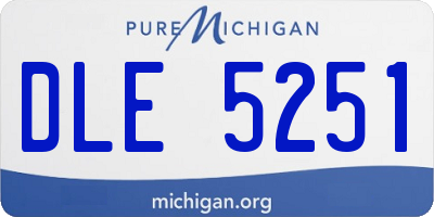 MI license plate DLE5251