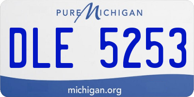 MI license plate DLE5253