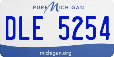 MI license plate DLE5254