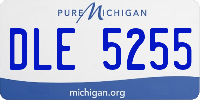 MI license plate DLE5255