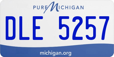 MI license plate DLE5257