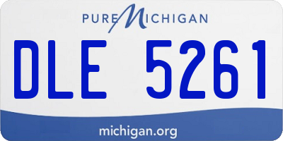 MI license plate DLE5261