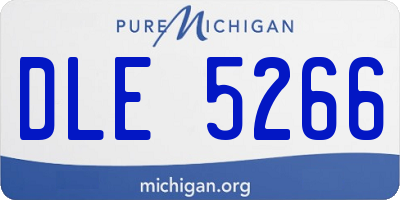 MI license plate DLE5266