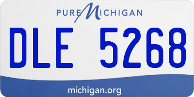 MI license plate DLE5268