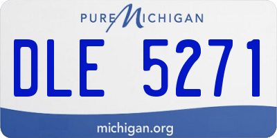 MI license plate DLE5271