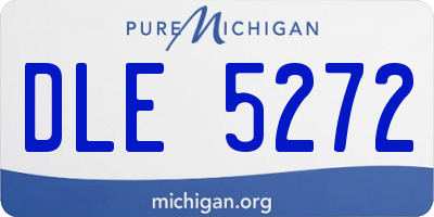 MI license plate DLE5272