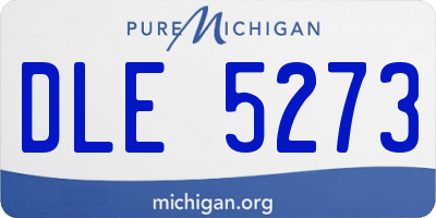 MI license plate DLE5273