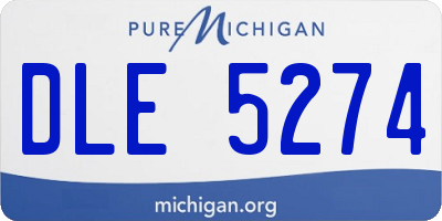 MI license plate DLE5274