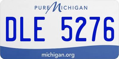 MI license plate DLE5276