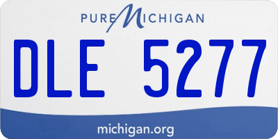 MI license plate DLE5277