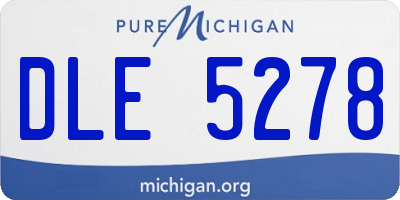 MI license plate DLE5278