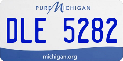 MI license plate DLE5282