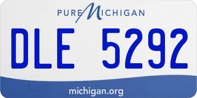 MI license plate DLE5292