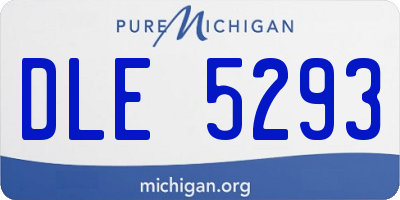 MI license plate DLE5293