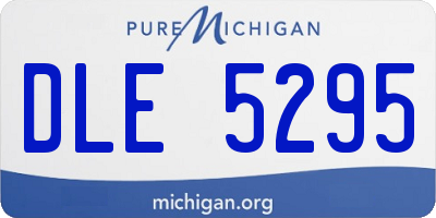 MI license plate DLE5295