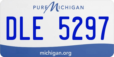 MI license plate DLE5297