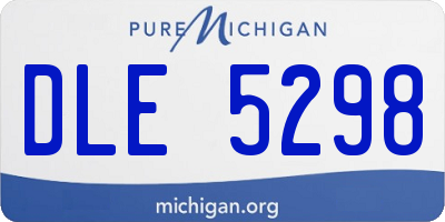 MI license plate DLE5298