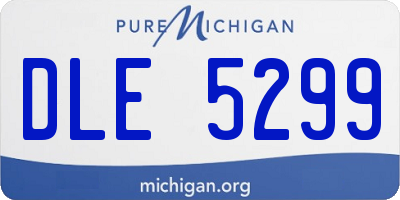 MI license plate DLE5299