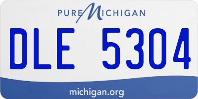 MI license plate DLE5304