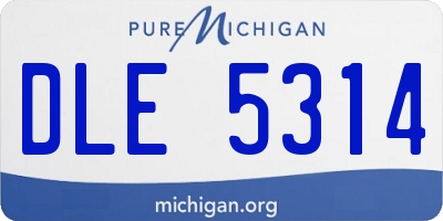 MI license plate DLE5314