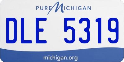 MI license plate DLE5319