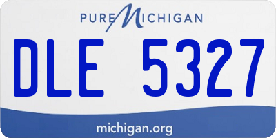 MI license plate DLE5327