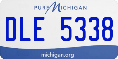 MI license plate DLE5338