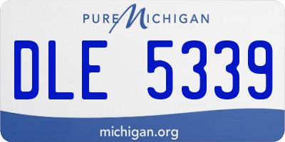 MI license plate DLE5339