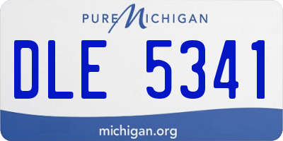 MI license plate DLE5341