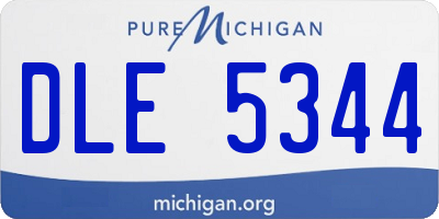 MI license plate DLE5344