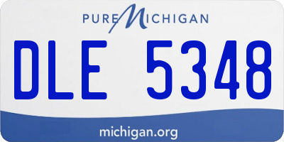 MI license plate DLE5348
