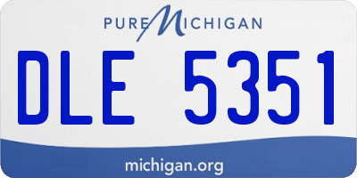 MI license plate DLE5351