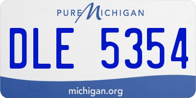 MI license plate DLE5354