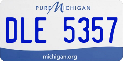 MI license plate DLE5357