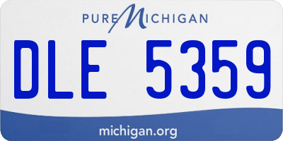MI license plate DLE5359