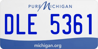 MI license plate DLE5361