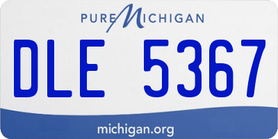 MI license plate DLE5367