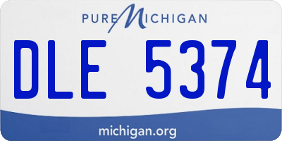 MI license plate DLE5374