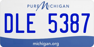 MI license plate DLE5387