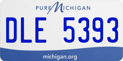 MI license plate DLE5393