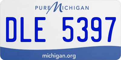 MI license plate DLE5397