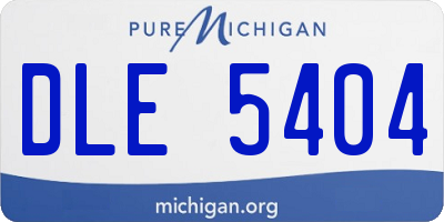 MI license plate DLE5404